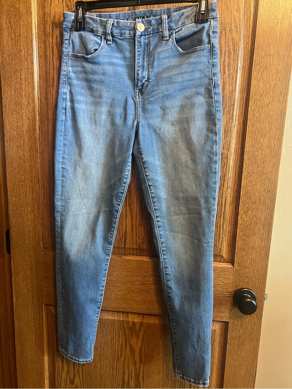 American Eagle Outfitters Women's Light Blue Skinny Jeans